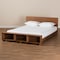 Baxton Studio Regina Wood Queen Size Platform Storage Bed with Built-In Shelves 164-10675 - alternate 2